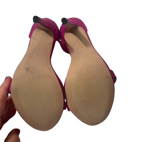 Shoe Dazzle Fuchsia Suede Stilleto Heel Shoes Size 8 - Picture 6 of 6